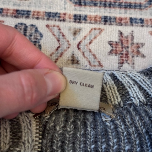 Ruff Hewn Silk Blend Full Zip Raw Hem Sweater Two-Tone Gray Women’s Size Large - Picture 8 of 11